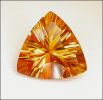 CITRINE (Brazil) Concave Faceted � 12 mm Trillion - (All uses, Eh)